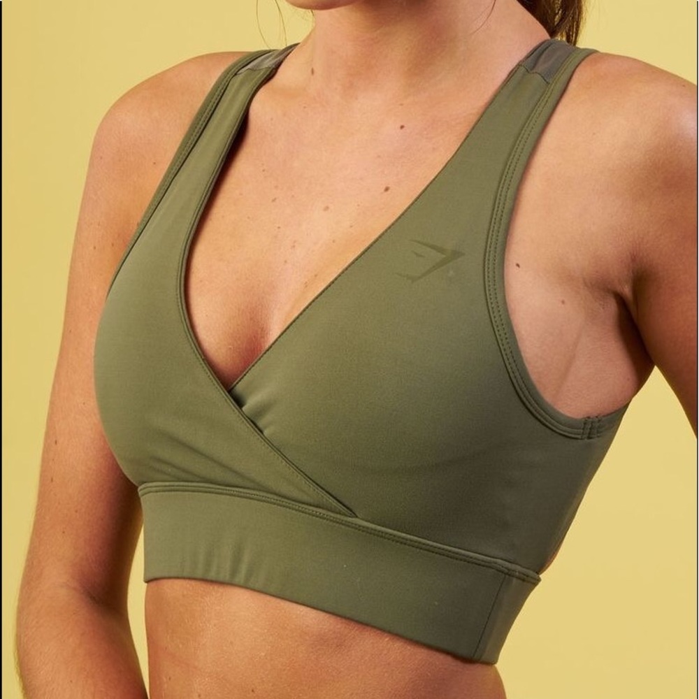Nikki Blackketter x Gymshark Khaki Sports Bra